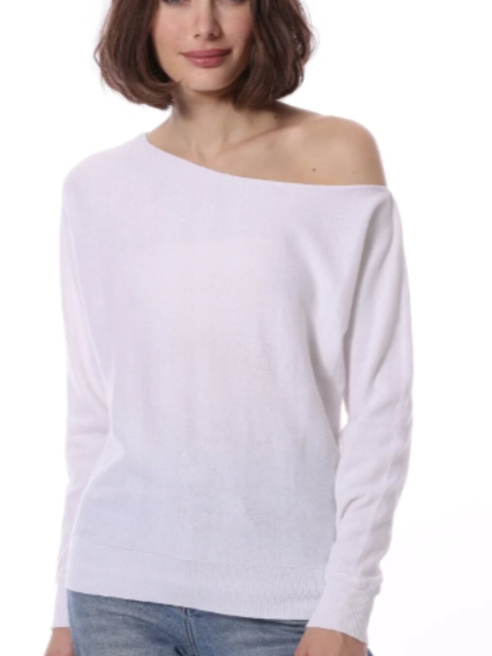 Minne Rose Cotton Cashmere Off The Shoulder Top